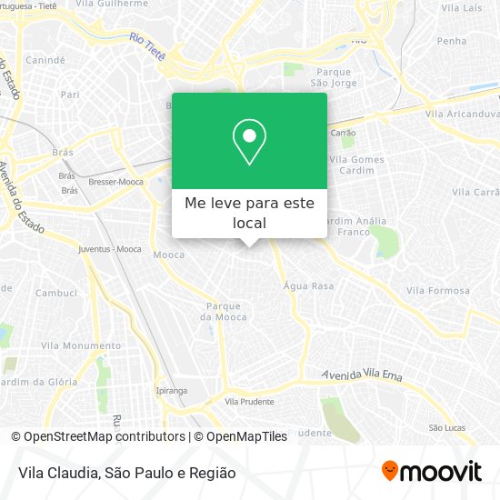Vila Claudia mapa