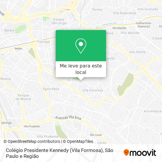 Colégio Presidente Kennedy (Vila Formosa) mapa