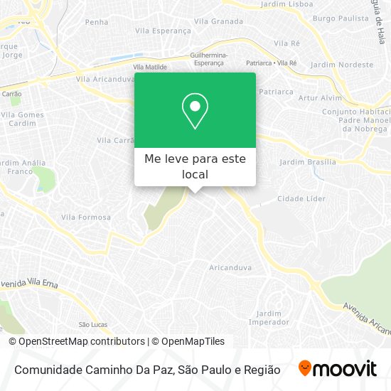 Comunidade Caminho Da Paz mapa