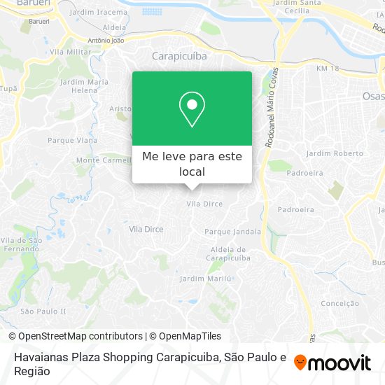 Havaianas Plaza Shopping Carapicuiba mapa