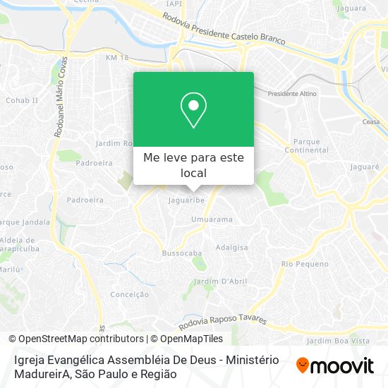 Igreja Evangélica Assembléia De Deus - Ministério MadureirA mapa