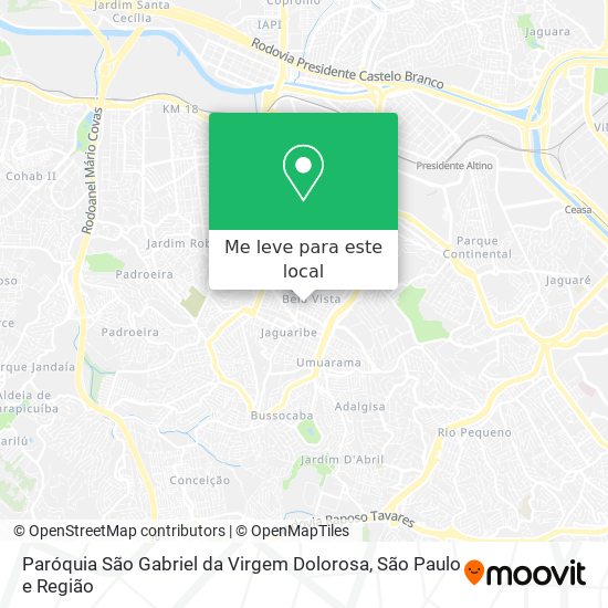 Paróquia São Gabriel da Virgem Dolorosa mapa