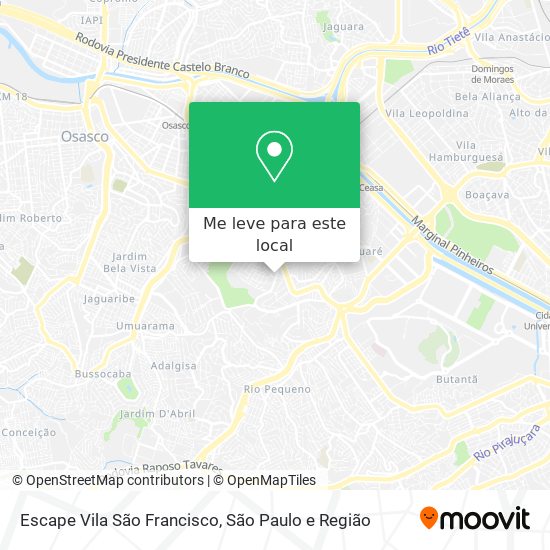 Escape Vila São Francisco mapa