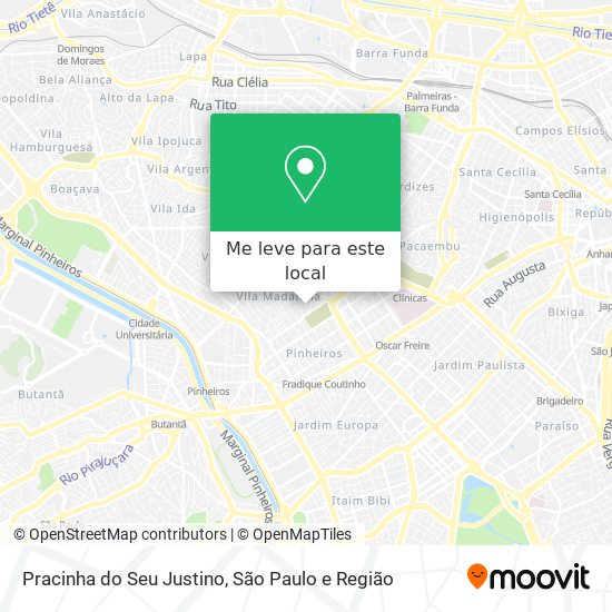 Pracinha do Seu Justino mapa