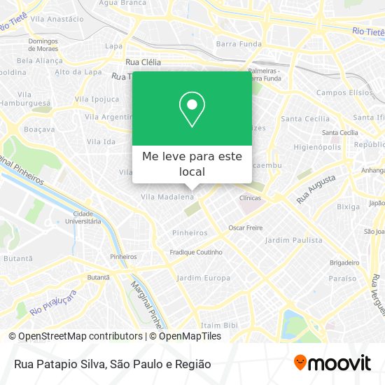 Rua Patapio Silva mapa