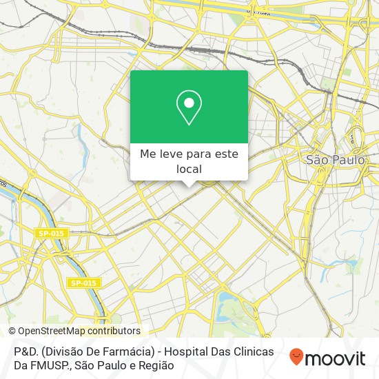 P&D. (Divisão De Farmácia) - Hospital Das Clinicas Da FMUSP. mapa
