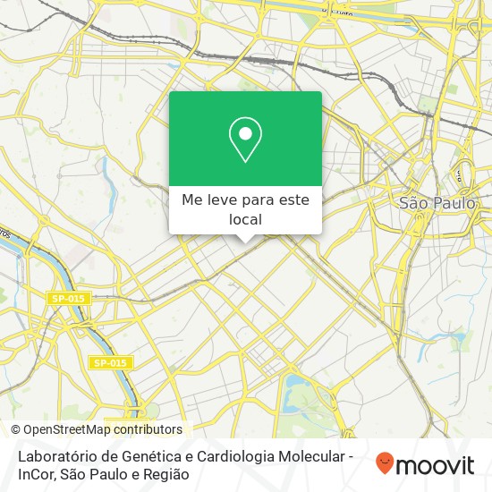 Laboratório de Genética e Cardiologia Molecular - InCor mapa