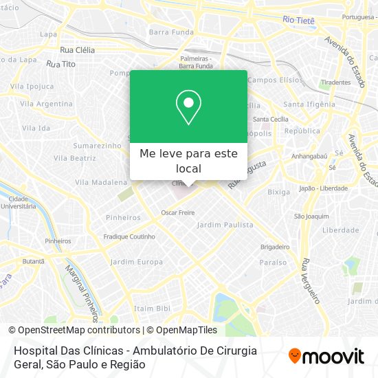 Hospital Das Clínicas - Ambulatório De Cirurgia Geral mapa