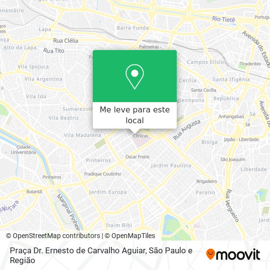 Praça Dr. Ernesto de Carvalho Aguiar mapa