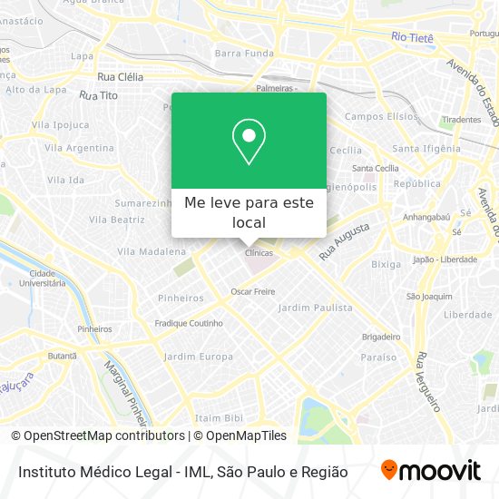 Instituto Médico Legal - IML mapa