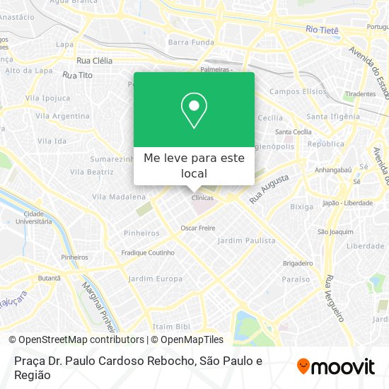 Praça Dr. Paulo Cardoso Rebocho mapa