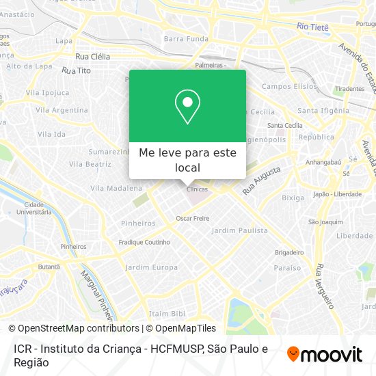 ICR - Instituto da Criança - HCFMUSP mapa