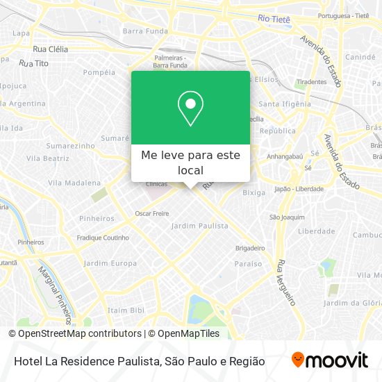 Hotel La Residence Paulista mapa