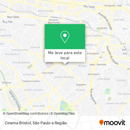Cinema Bristol mapa
