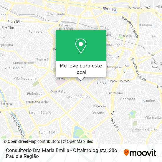 Consultorio Dra Maria Emilia - Oftalmologista mapa
