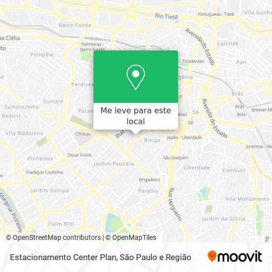 Estacionamento Center Plan mapa
