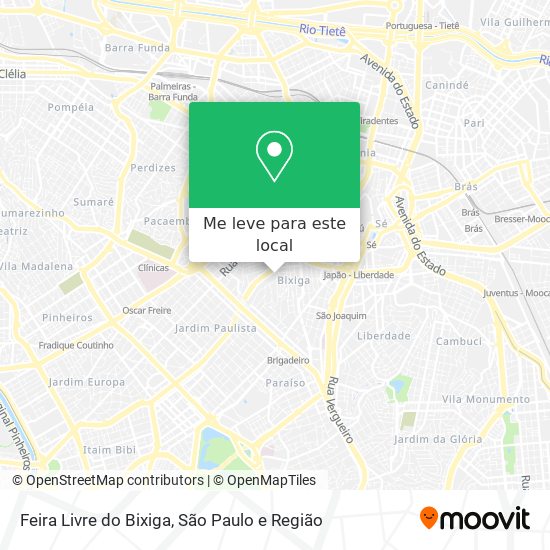 Feira Livre do Bixiga mapa
