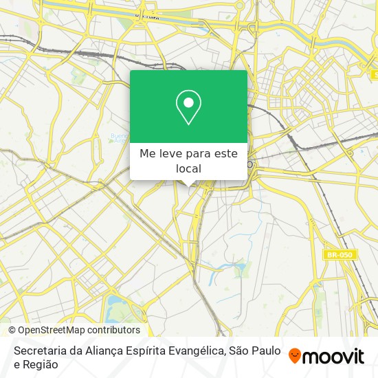 Secretaria da Aliança Espírita Evangélica mapa