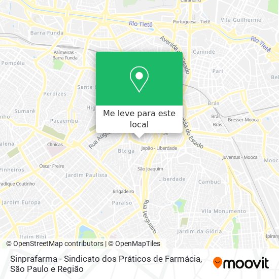 Sinprafarma - Sindicato dos Práticos de Farmácia mapa