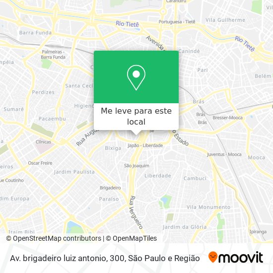Av. brigadeiro luiz antonio, 300 mapa
