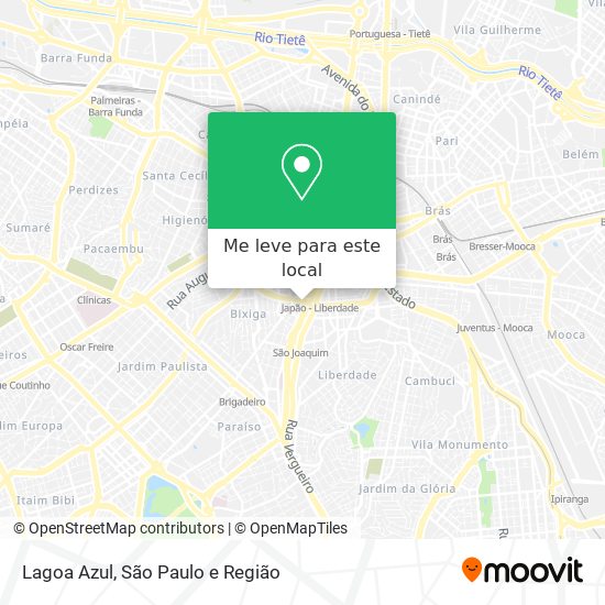 Lagoa Azul mapa
