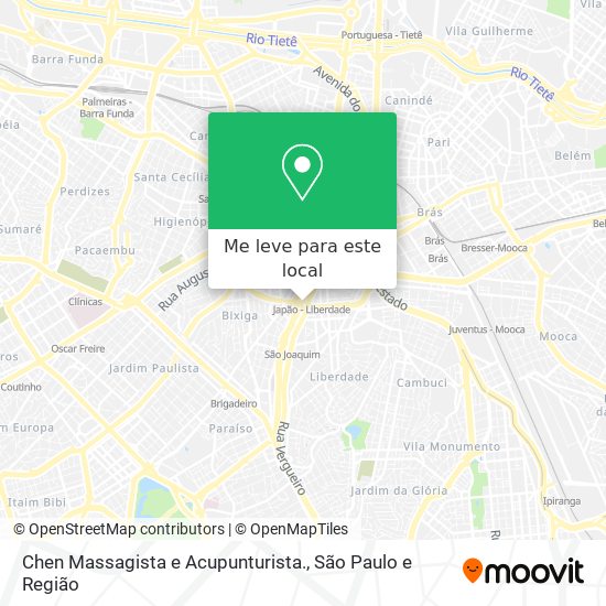 Chen Massagista e Acupunturista. mapa