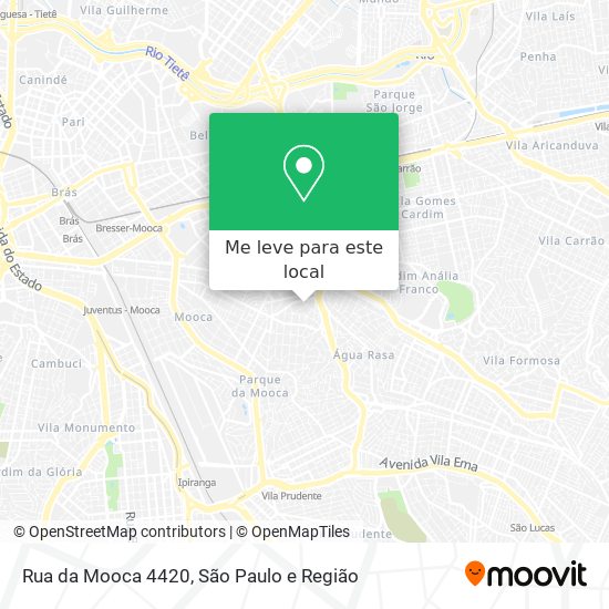 Rua da Mooca 4420 mapa