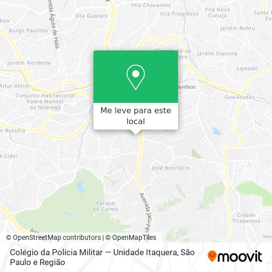 Colégio da Polícia Militar — Unidade Itaquera mapa
