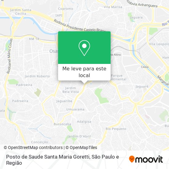 Posto de Saude Santa Maria Goretti mapa