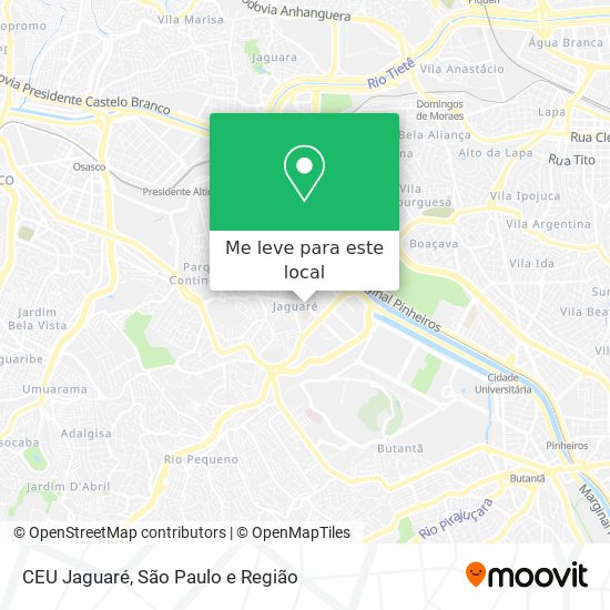 CEU Jaguaré mapa