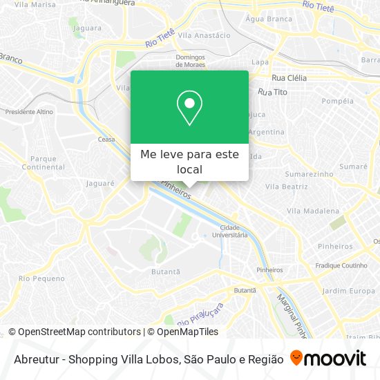Abreutur - Shopping Villa Lobos mapa