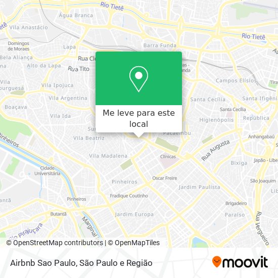 Airbnb Sao Paulo mapa