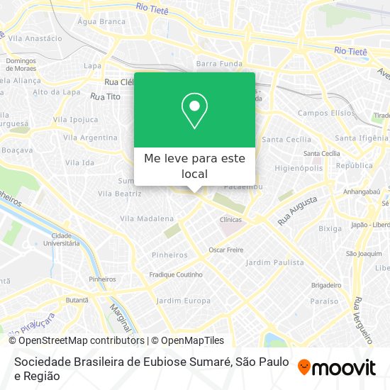 Sociedade Brasileira de Eubiose Sumaré mapa