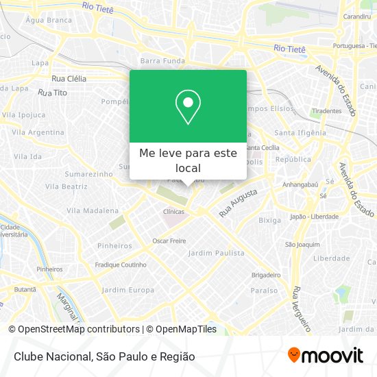 Clube Nacional mapa
