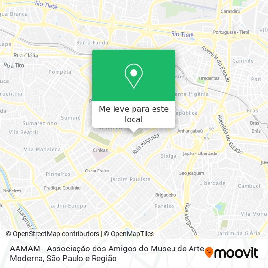 AAMAM - Associação dos Amigos do Museu de Arte Moderna mapa