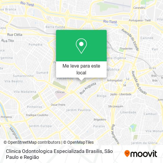 Clinica Odontologica Especializada Brasilis mapa