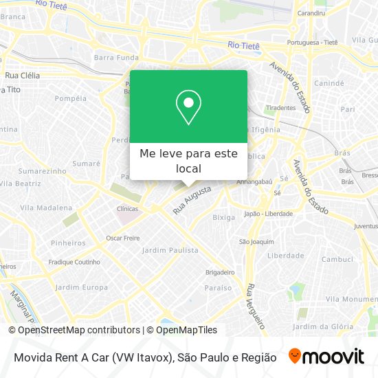 Movida Rent A Car (VW Itavox) mapa