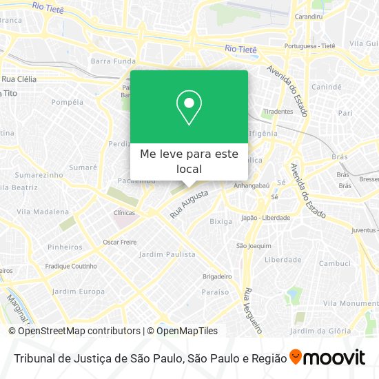 Tribunal de Justiça de São Paulo mapa