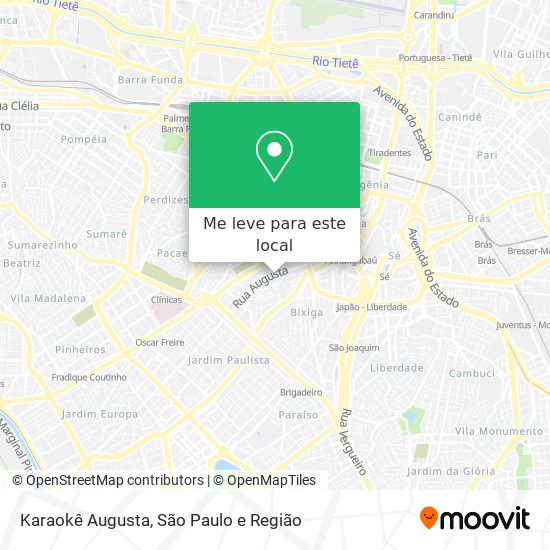 Karaokê Augusta mapa