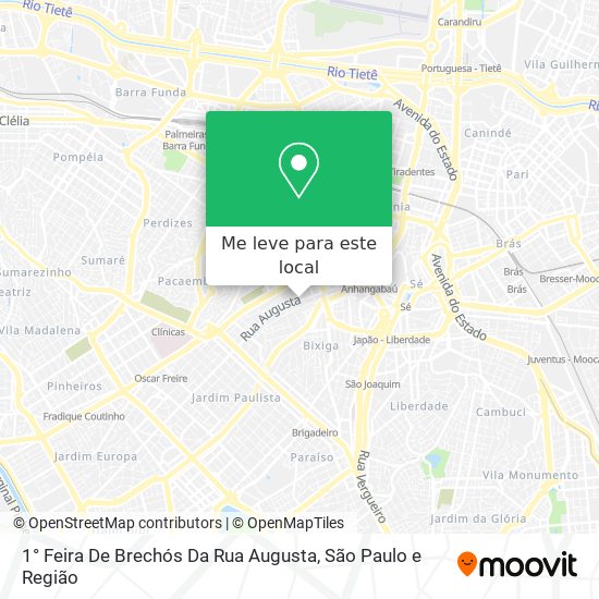 1° Feira De Brechós Da Rua Augusta mapa