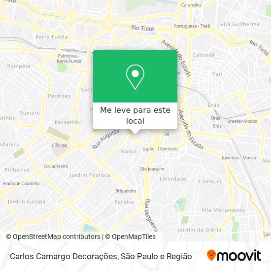 Carlos Camargo Decorações mapa