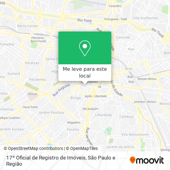 17º Oficial de Registro de Imóveis mapa