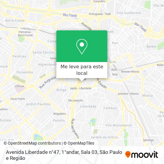 Avenida Liberdade n°47, 1°andar, Sala 03 mapa
