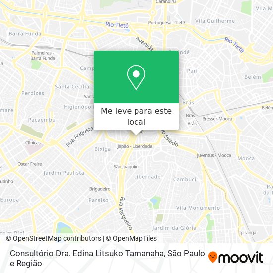 Consultório Dra. Edina Litsuko Tamanaha mapa