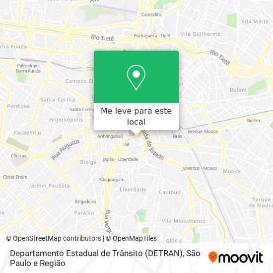 Departamento Estadual de Trânsito (DETRAN) mapa