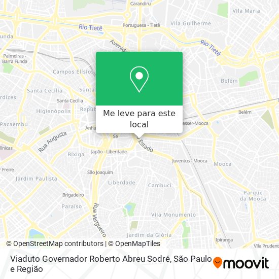 Viaduto Governador Roberto Abreu Sodré mapa