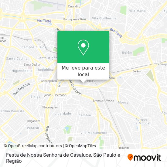 Festa de Nossa Senhora de Casaluce mapa