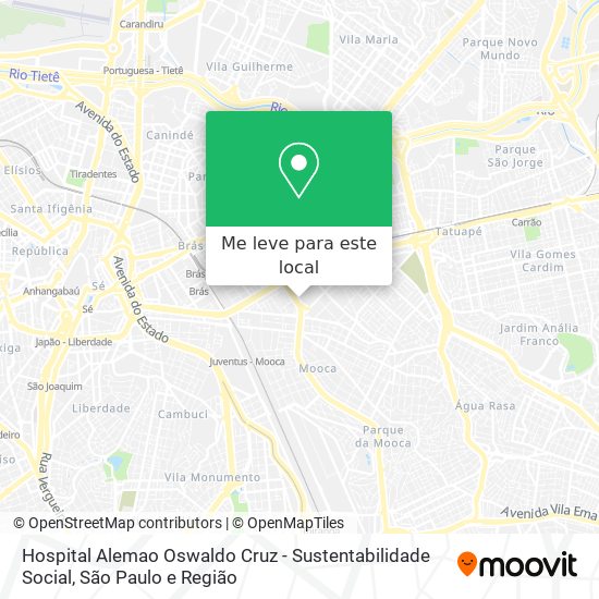 Hospital Alemao Oswaldo Cruz - Sustentabilidade Social mapa