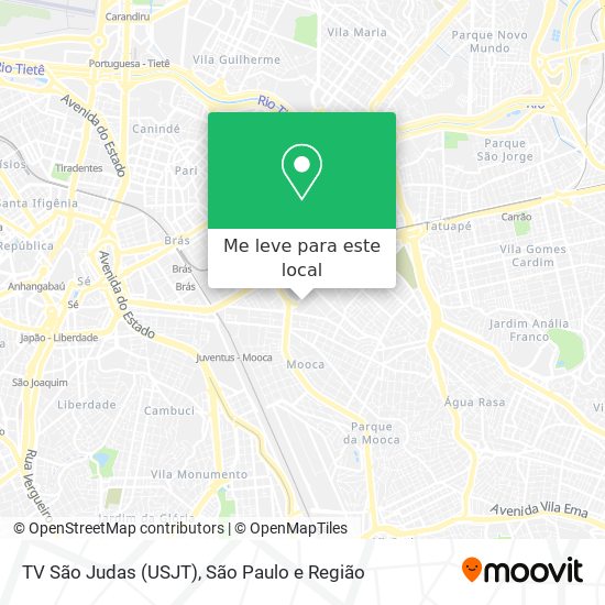 TV São Judas (USJT) mapa