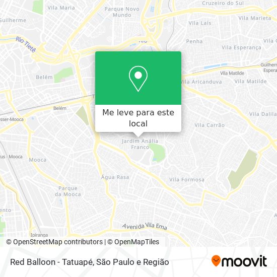 Red Balloon - Tatuapé mapa